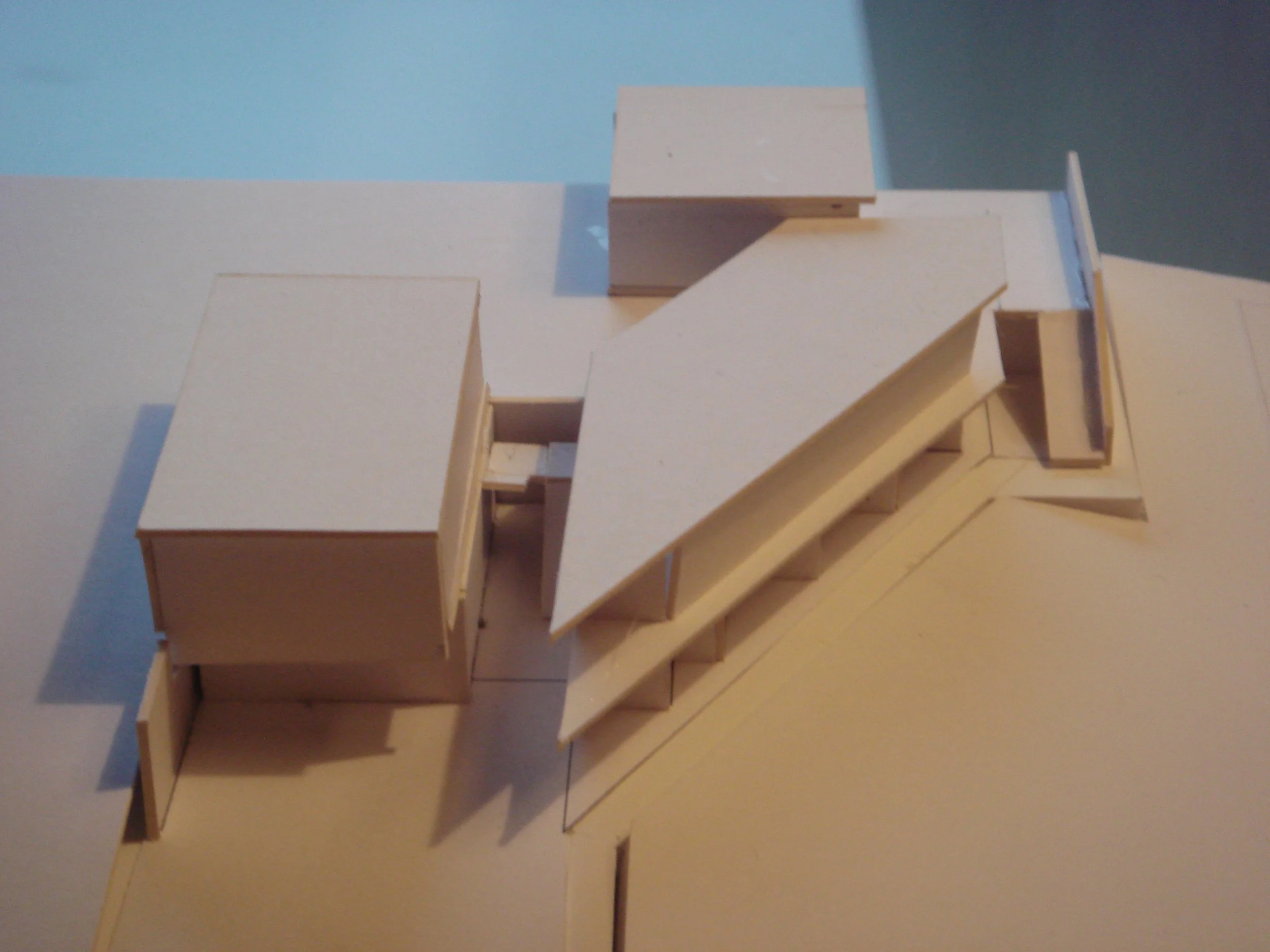 Concept model for a modern rural scottish house.