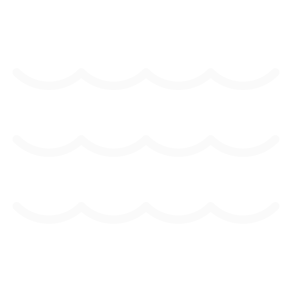 Four white wavy lines on a black background