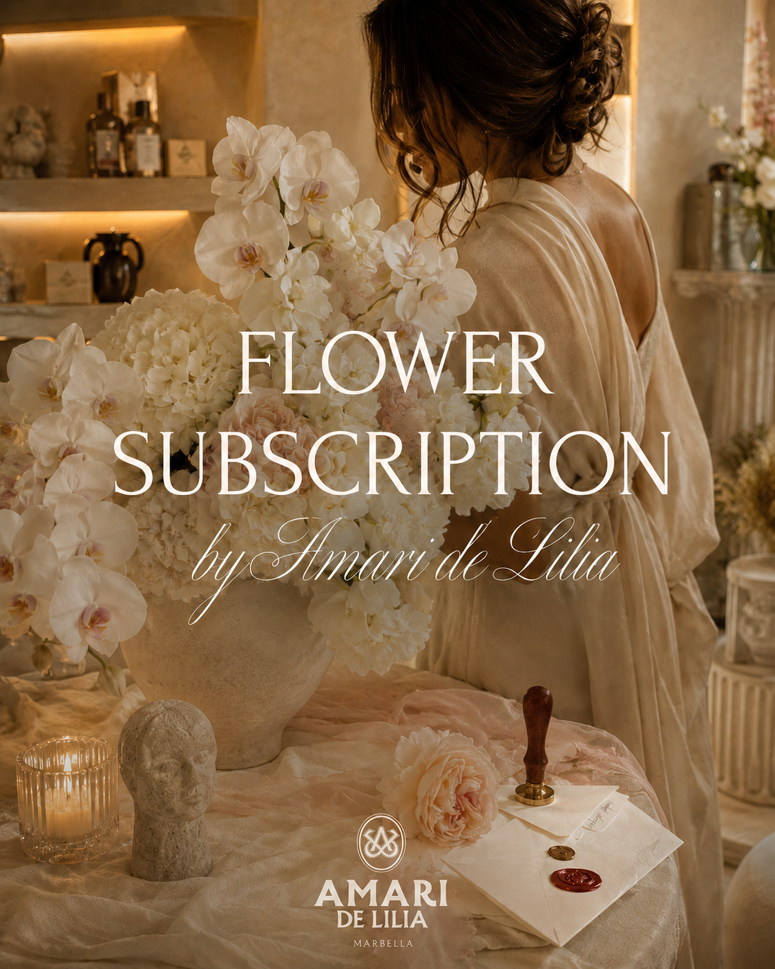 Luxury flower subscription service in Marbella with fresh seasonal flowers delivered weekly