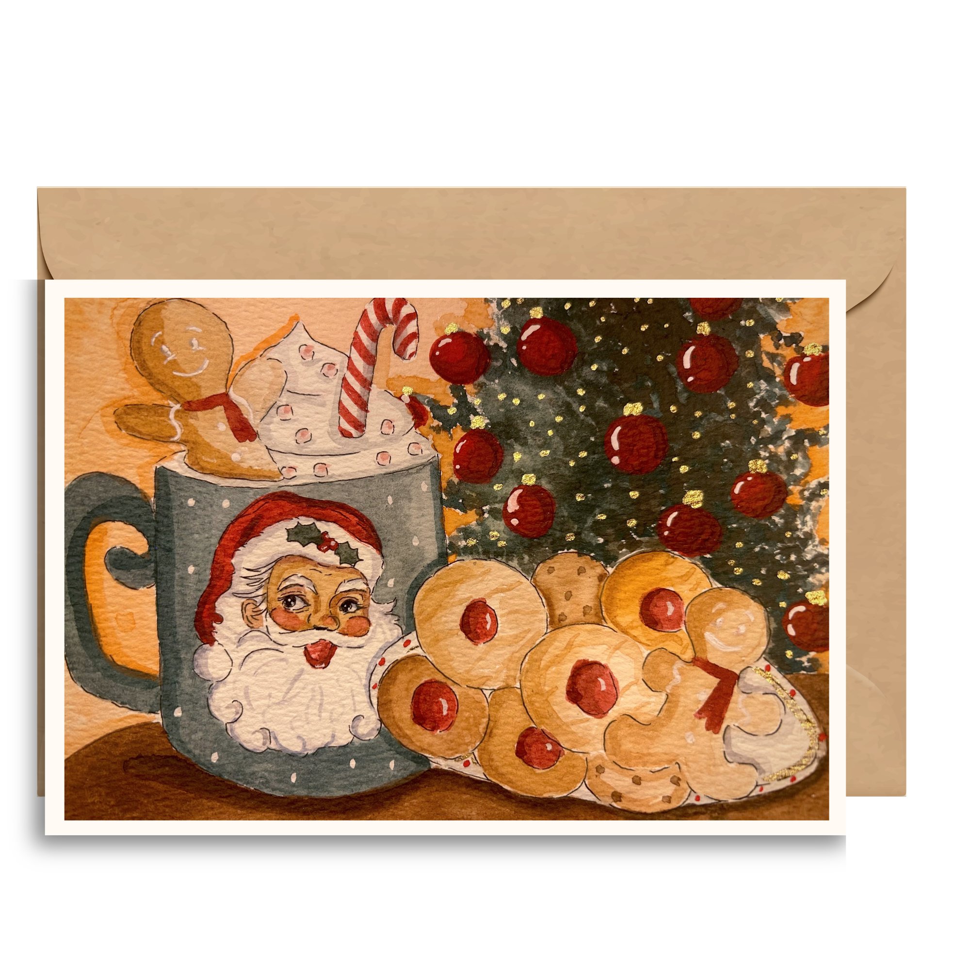 Vintage Christmas card - A6