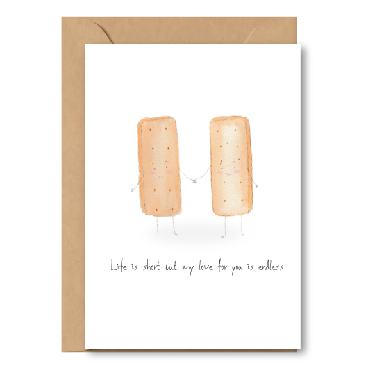 Shortbread greeting card A6