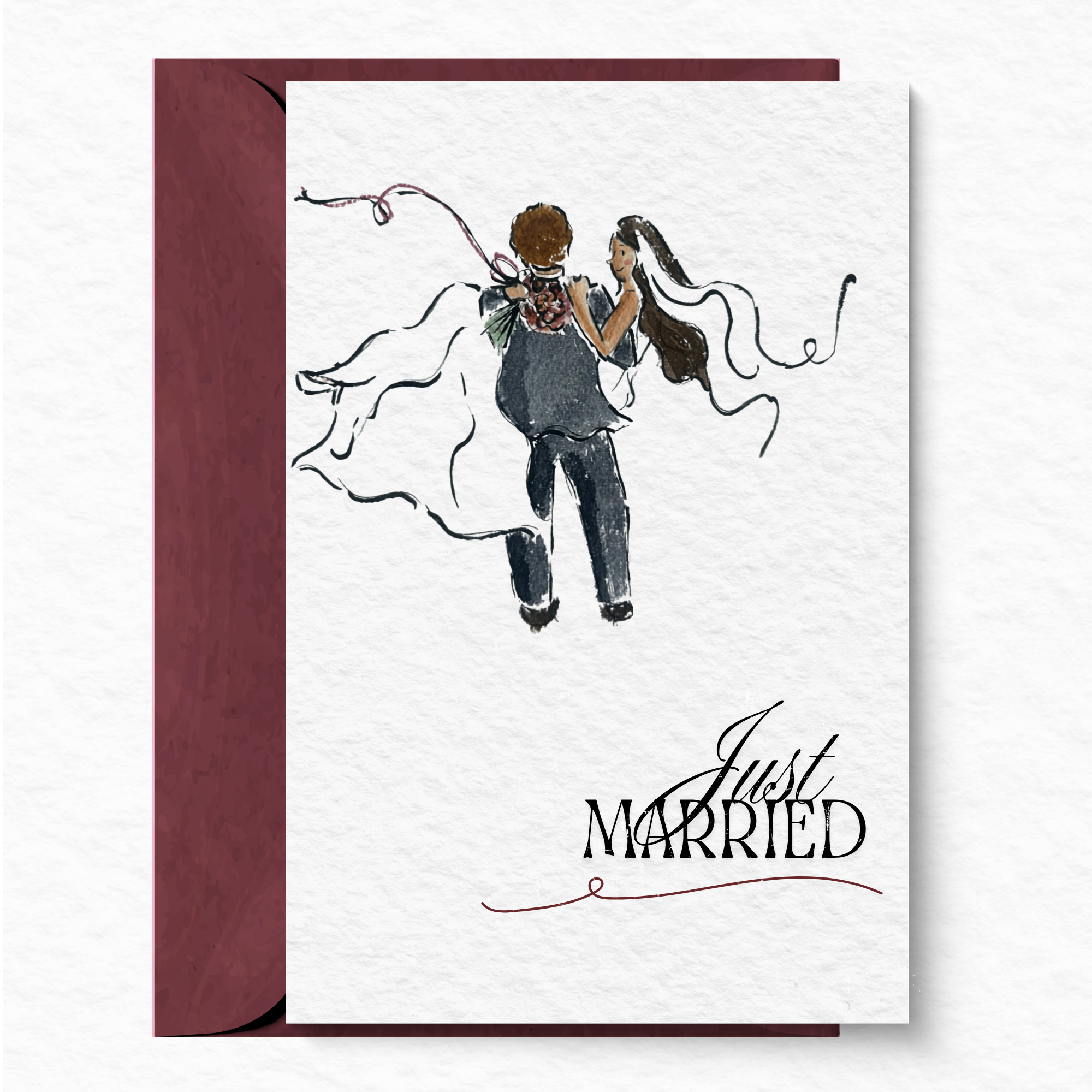 Wedding greeting card - Dancing couple A6