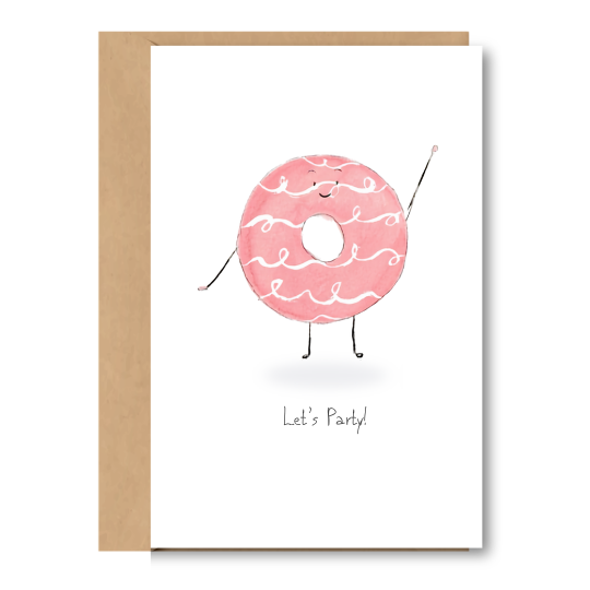 Party ring greeting card A6