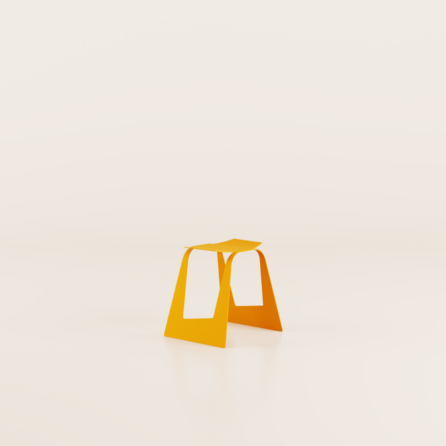 Le tabouret 1 place Ott.01 orange de la Collection Otdr, léger, empilable et résistant. Mobilier outdoor et durable pour le secteur CHR, cafés, hôtels, restaurants, les terrasses et les jardins