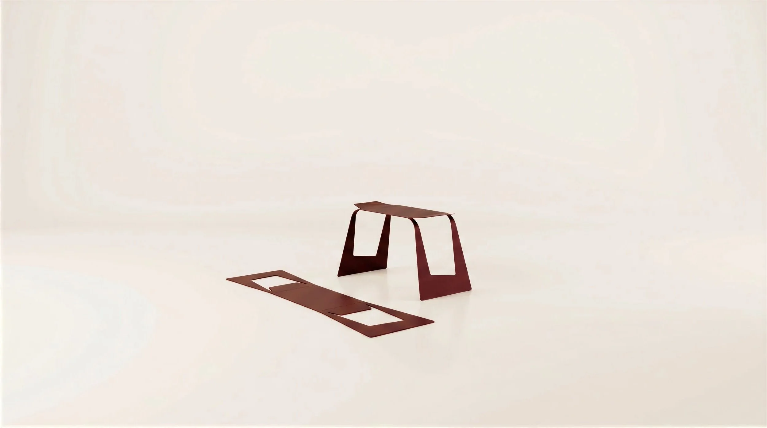 Le banc 2 place Ott.02 bordeaux cerise de la Collection Otdr, léger, empilable et résistant. Mobilier outdoor et durable pour le secteur CHR, cafés, hôtels, restaurants, les terrasses et les jardins