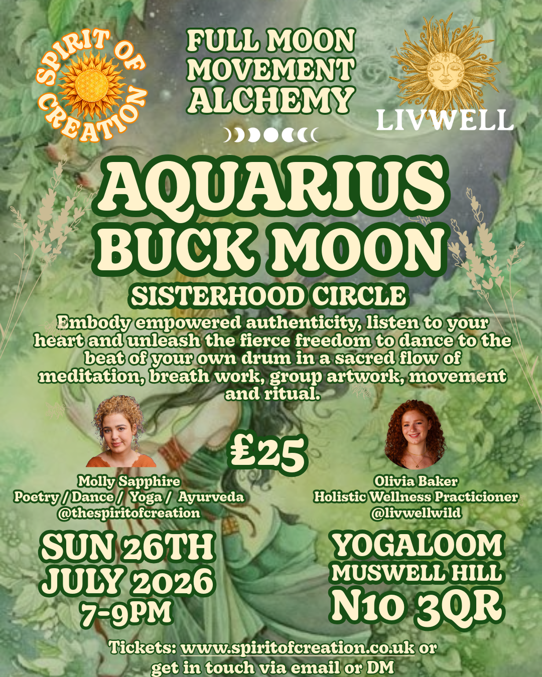 Full Moon Movement Alchemy: Aquarius Buck Moon Sisterhood Circle (26/07/26)