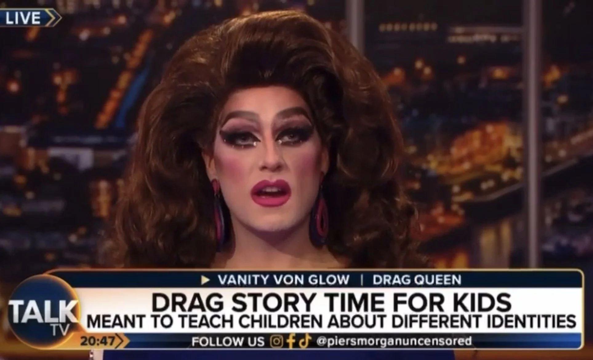 drag queen defends free speech and artist's rights lgbt community day for freedom vanity von glow london cancel culture
