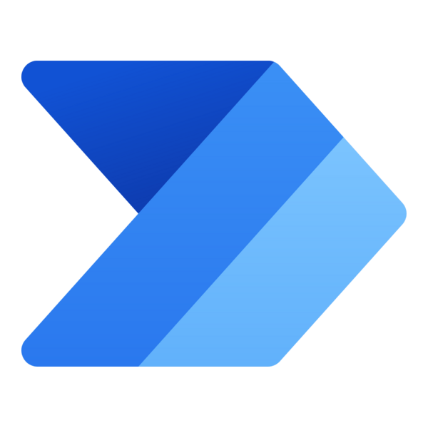 Power Automate logo with geometric shapes in different shades of blue forming an arrow pointing right.
