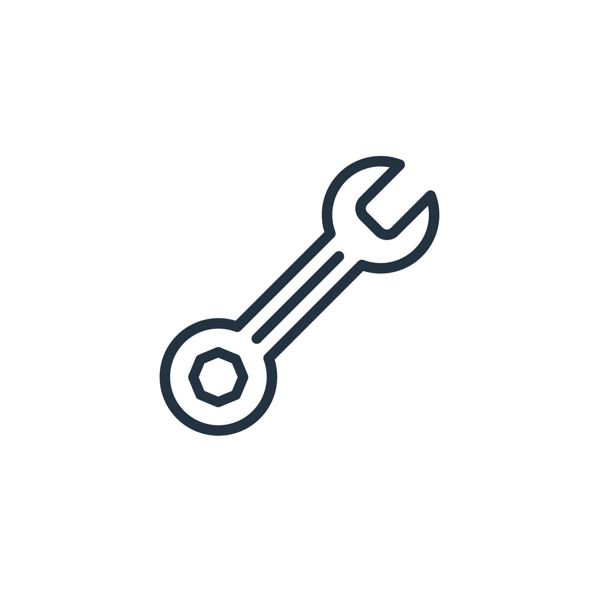 Line drawing of a wrench.
