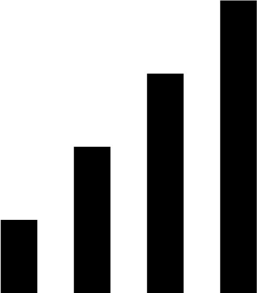 Black and white line drawing of a bar graph.