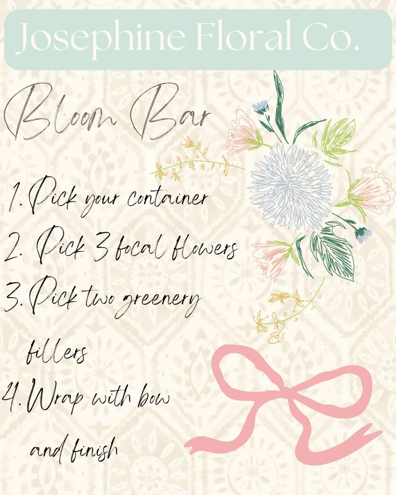 We are SO PUMPED to start introducing our flower bar! Starting June 13th, we will be at cassebaum farms for our debut flower bar! From 10-2 bring a friend and choose your favorite seasonal blooms 💖🌸🌼🧡#alabamaflorist #flowerbar #cassebaumfarms #fl