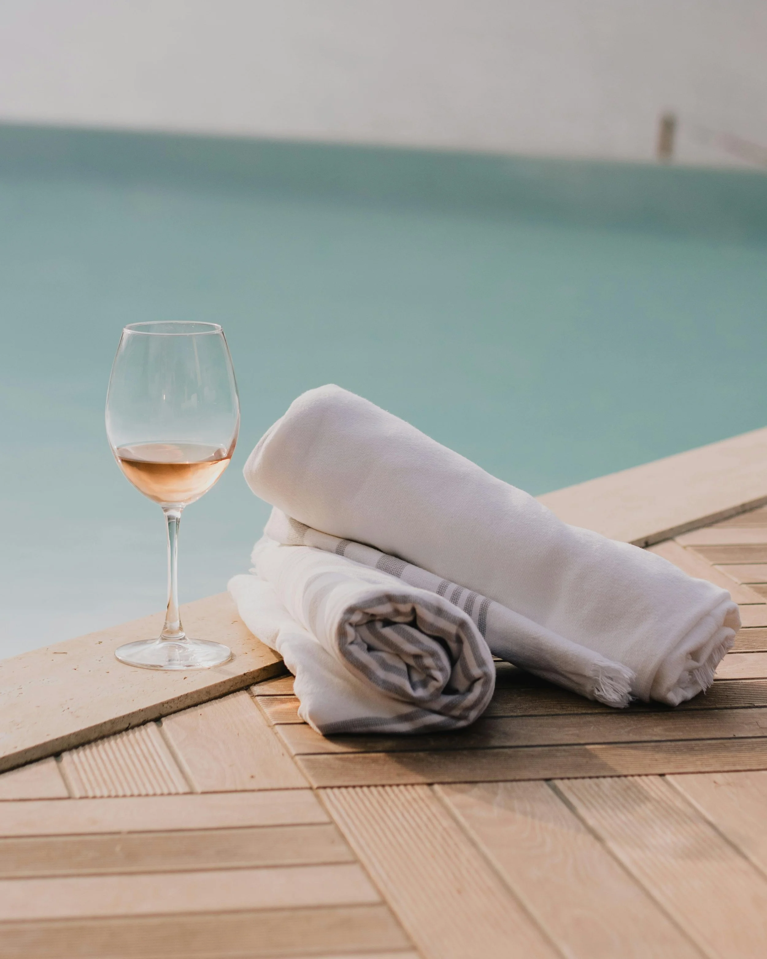 Towels near the pool