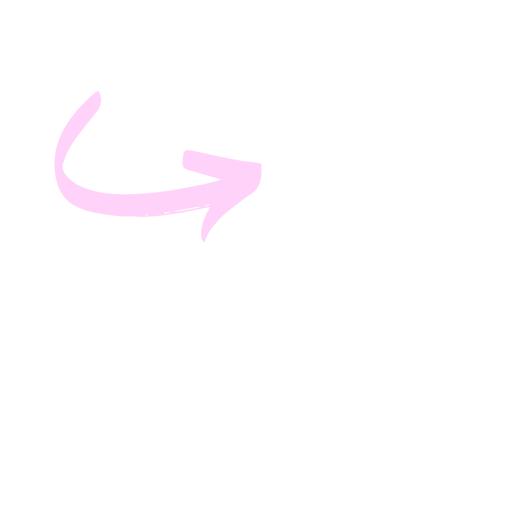 Pink curved arrow on a green background.