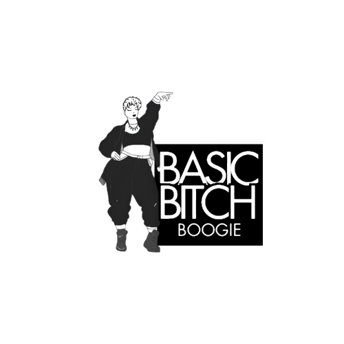 A cartoon character with short hair, wearing a jacket, pants, and boots, pointing with their right hand.