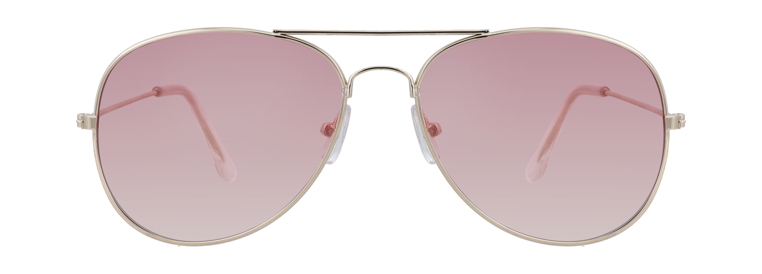 Gafas de sol con montura metálica y cristales rosados