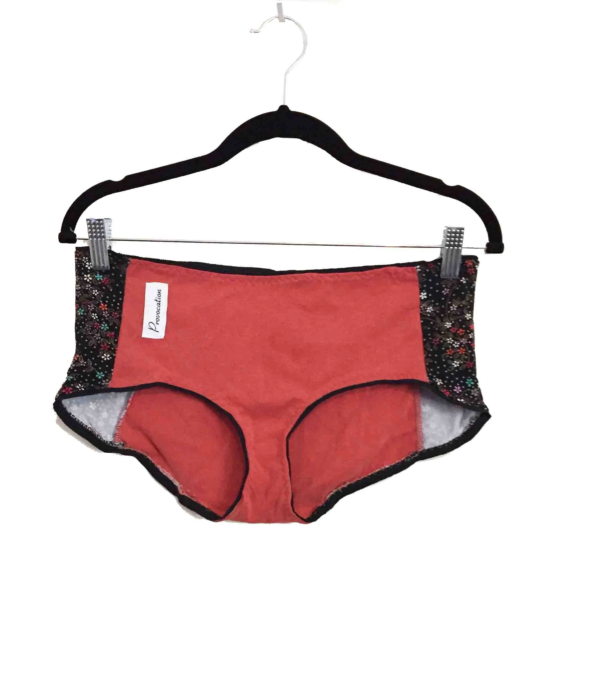 Medium ECOundies Coral Dark Floral Panel Panties