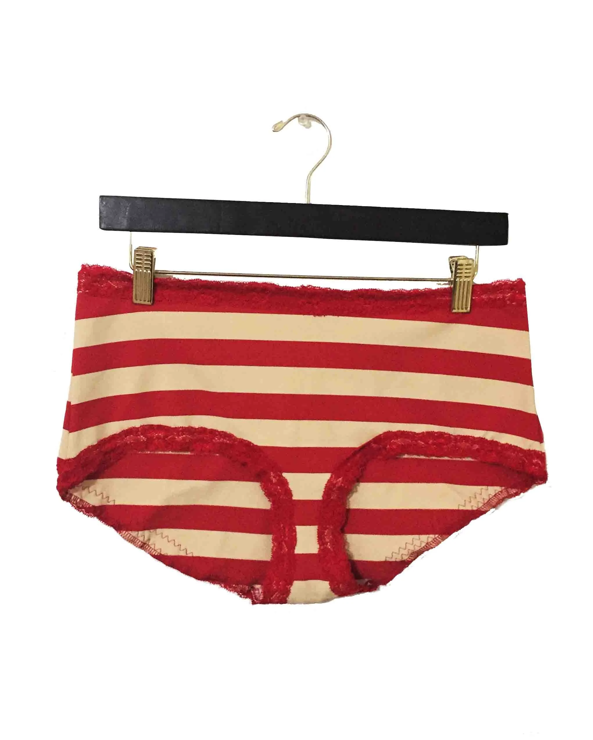 Medium Red Stripe Panties