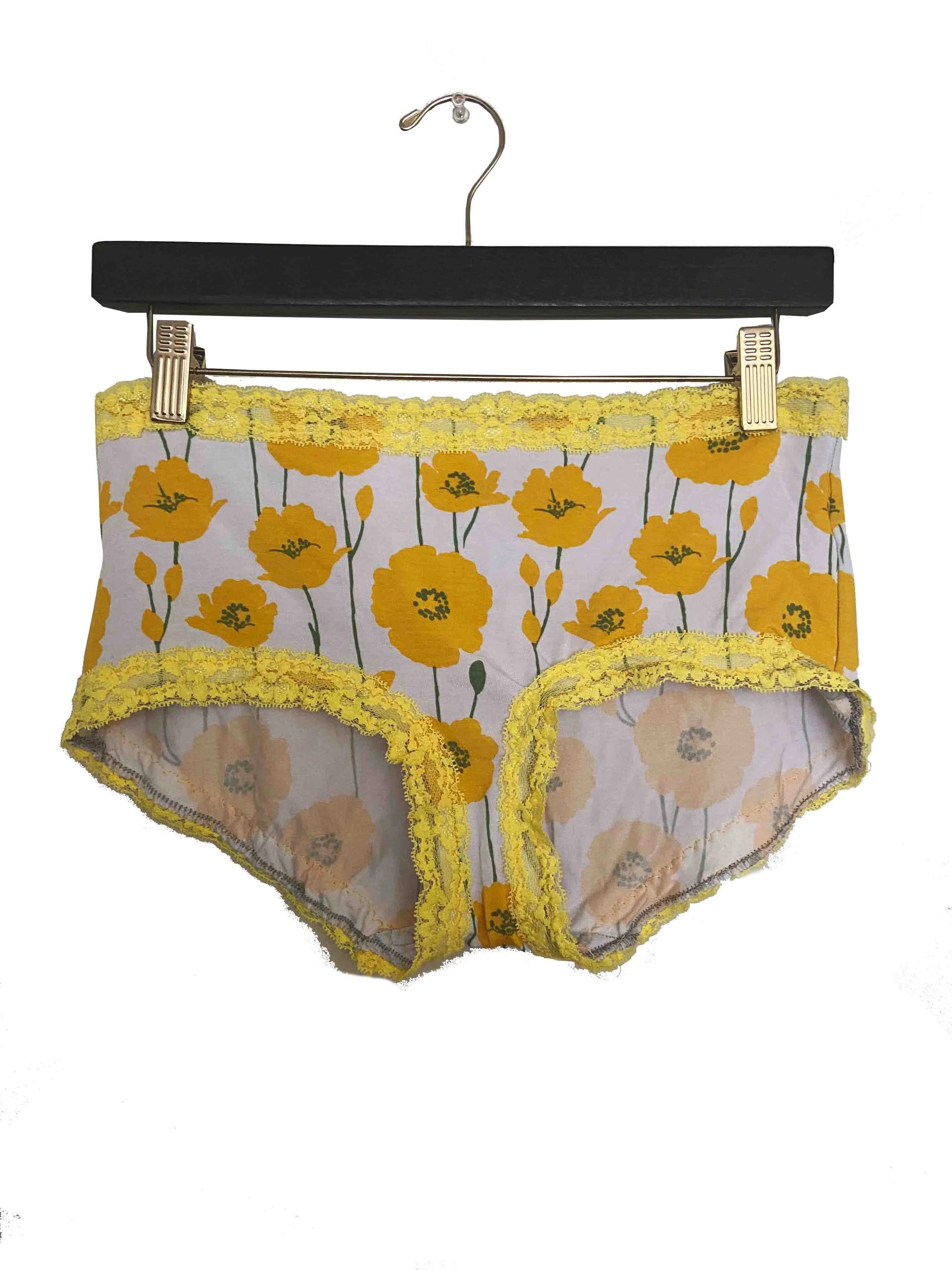 Large Sunny Floral Lace Trim Panties