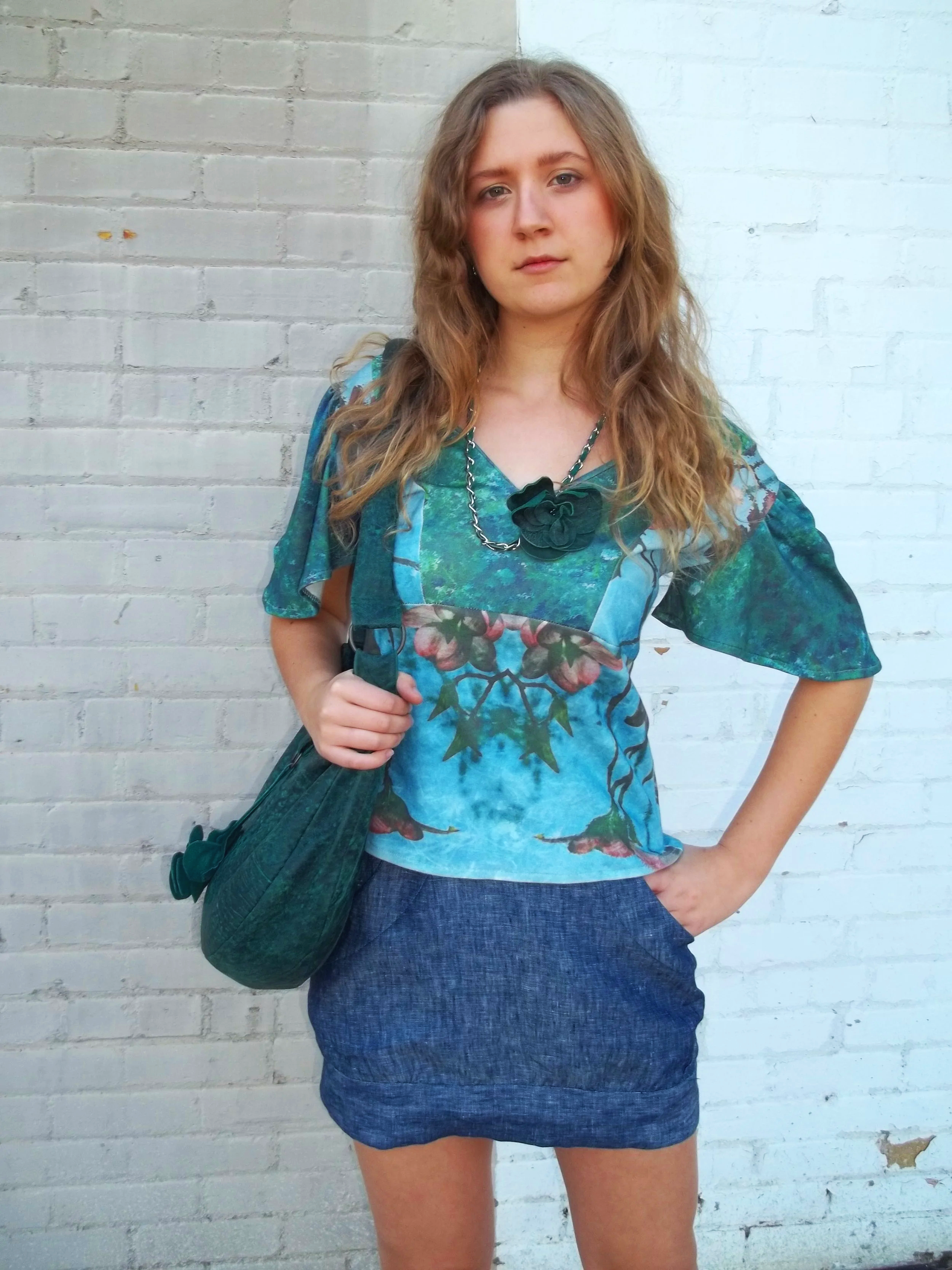 Eco-Chic Floral Print Top