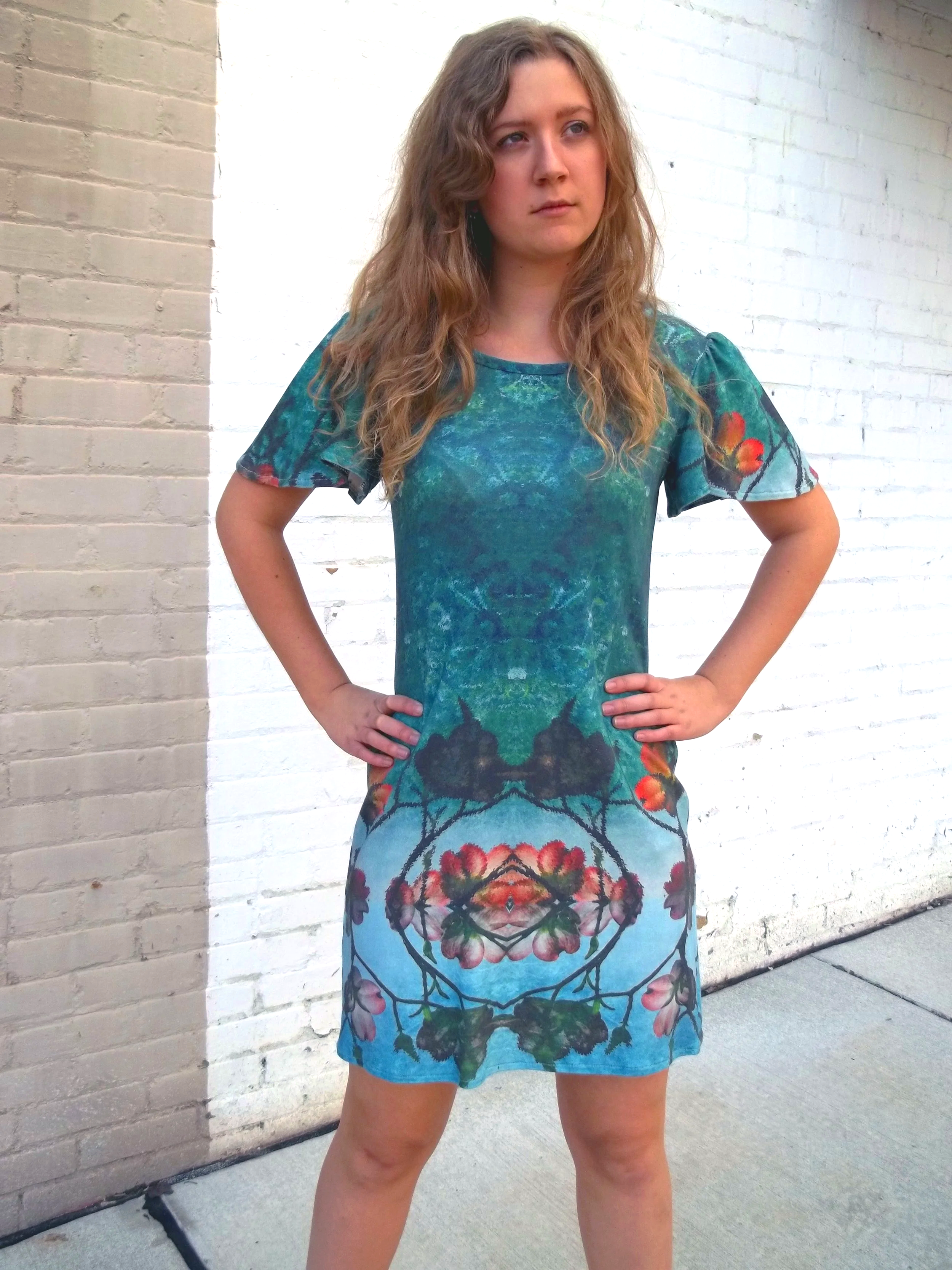 Artistic Organic Cotton Floral Dress