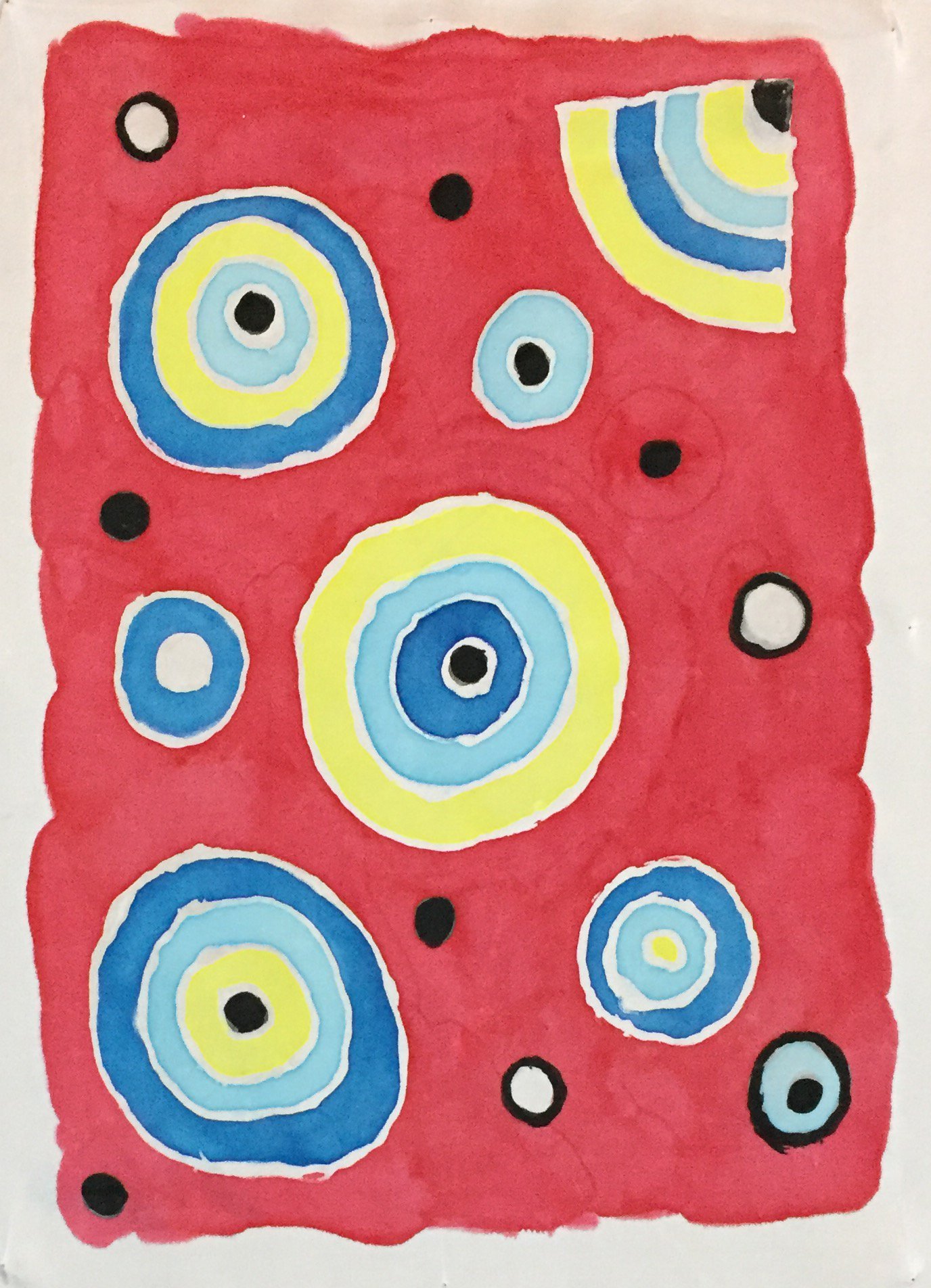 Silk painting with resist