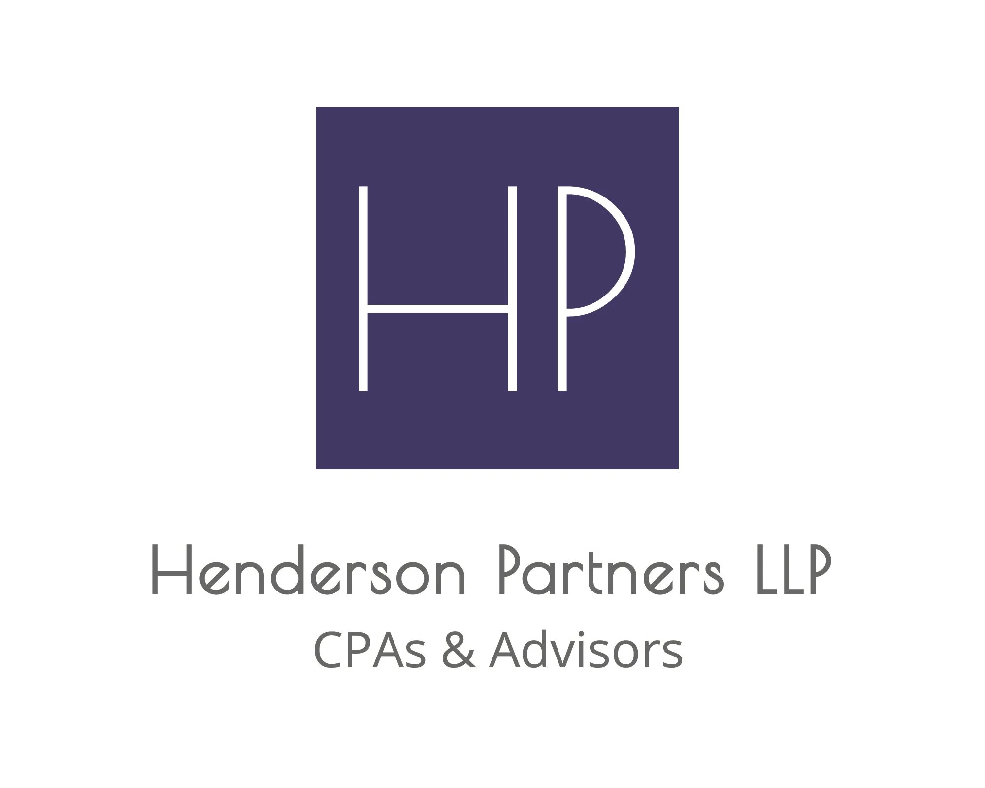 Henderson Partners LLP logo with a dark purple square and white text.