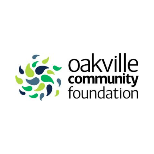 Logo of the Oakville Community Foundation featuring a stylized tree with blue and green leaves and the organization's name in black text.