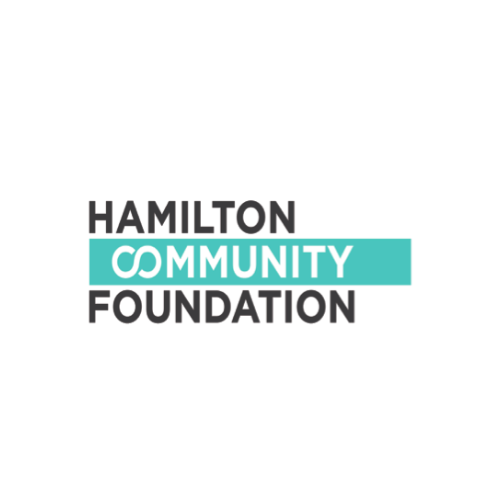 Logo of the Hamilton Community Foundation with the word 'COMMUNITY' highlighted in turquoise.