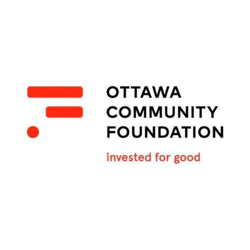 Logo of Ottawa Community Foundation with red and black design and the slogan 'invested for good'.