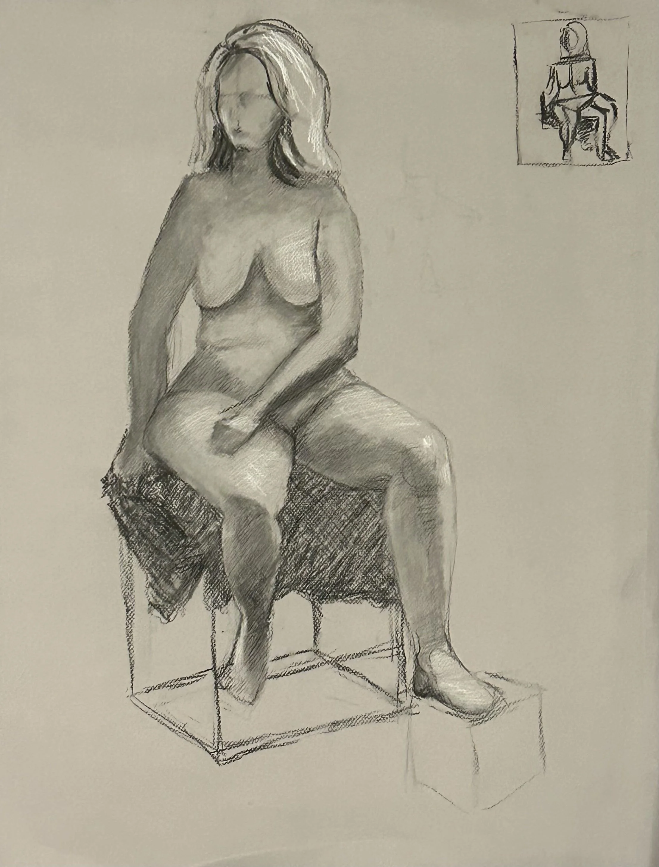 Live Model - 10/12/23
graphite and charcoal