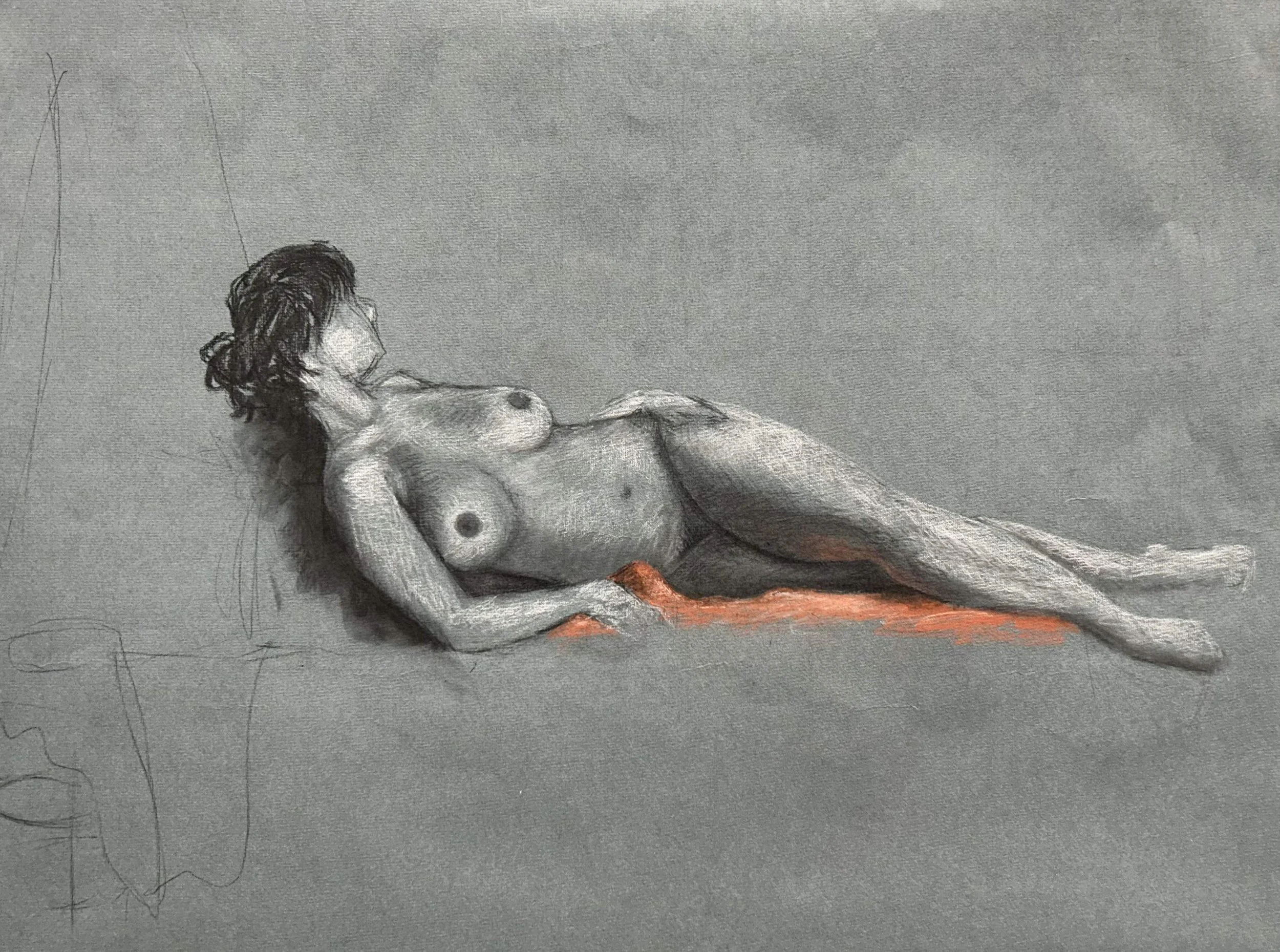Live Model - 10/26/23
graphite and charcoal