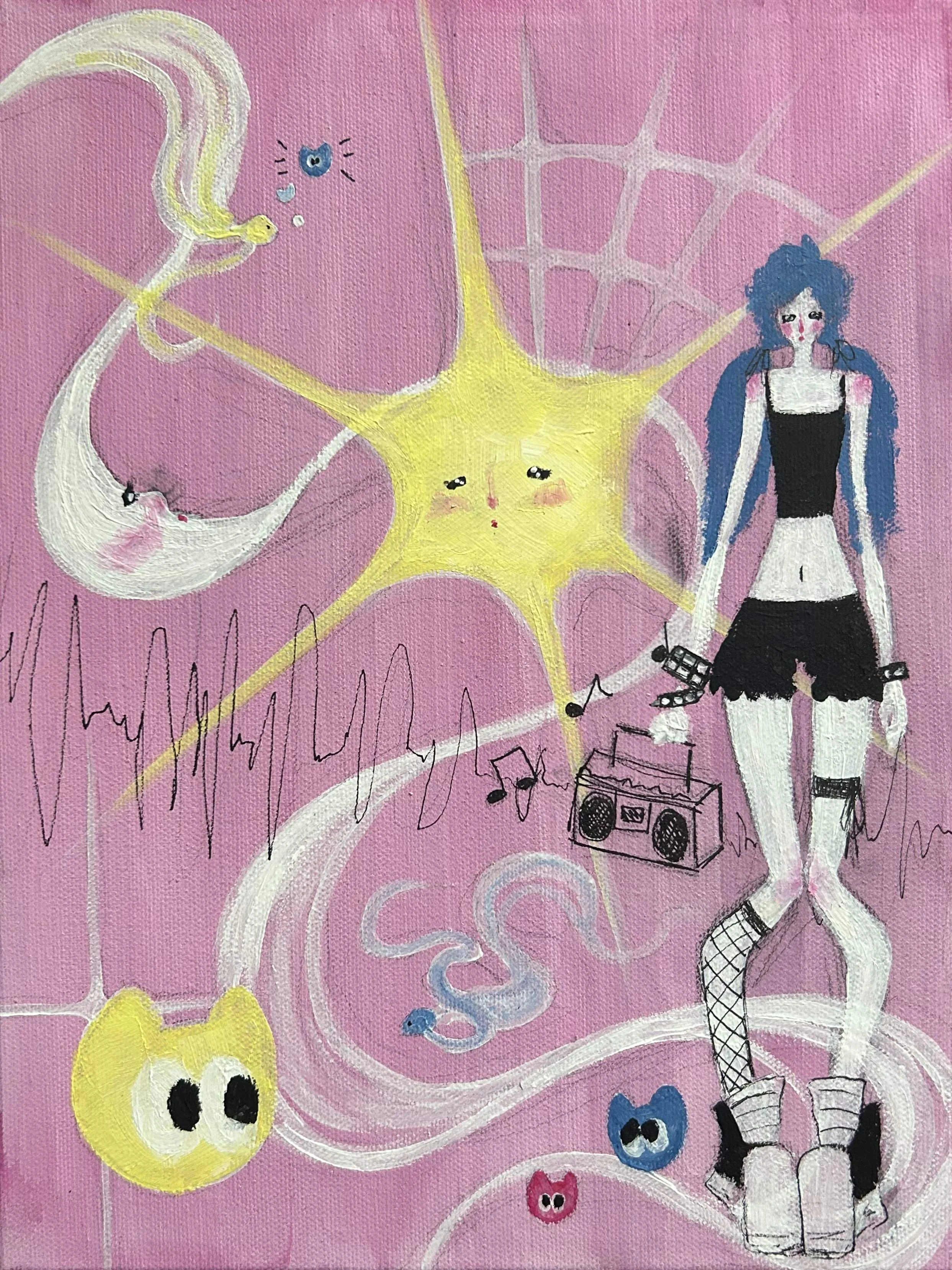 Untitled 01, 2024
acrylic on canvas, 9"x12"