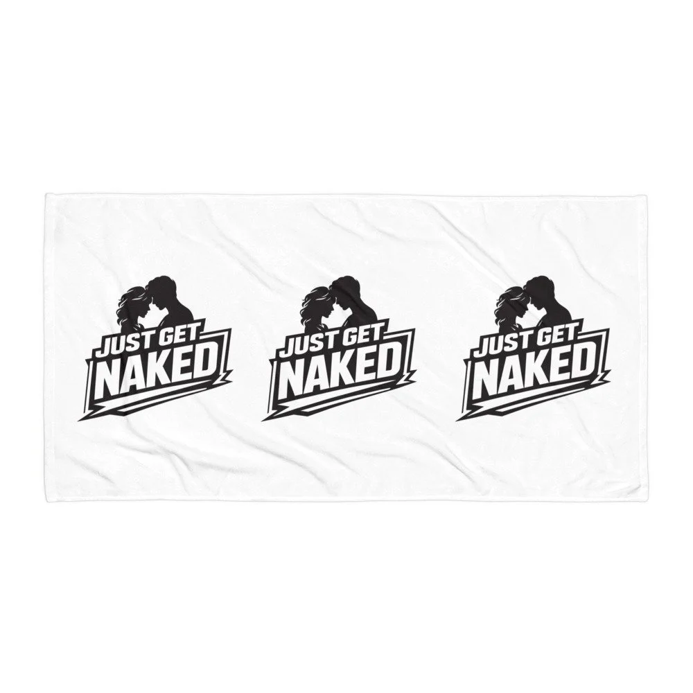 Just Get Naked Logo - Beach Towel