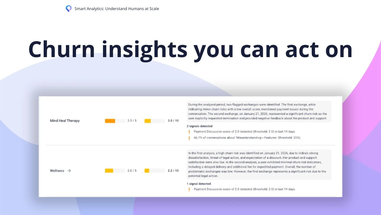 Release of our churn insights feature