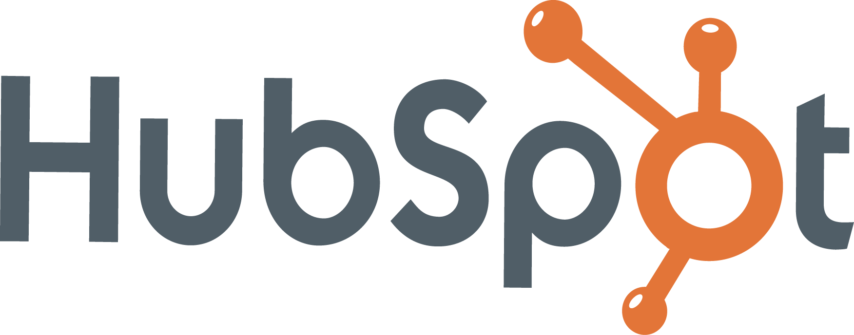 HubSpot logo with orange sprocket design