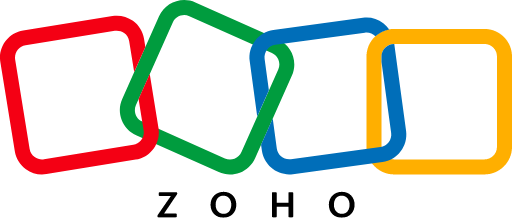 Zoho Corporation logo with four interlocking colored squares.