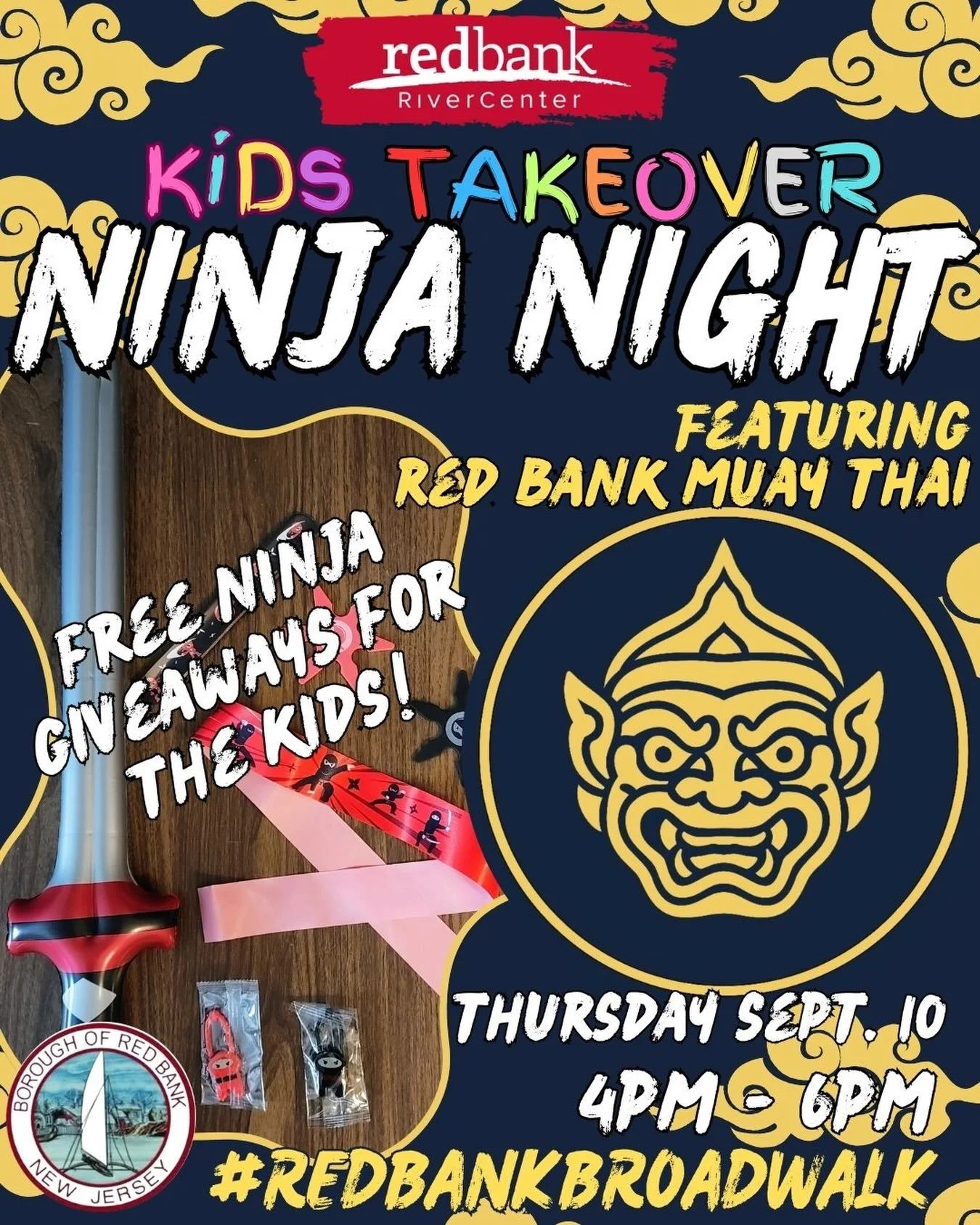 This Thursday! Come meet me for Ninja Night at the Broadwalk!

I&rsquo;m going to be teaching a class over there and it&rsquo;ll be a ton of fun. 

Also conditioning class will be cancelled for Thursday but we&rsquo;re still on for 7pm adult Muay Tha