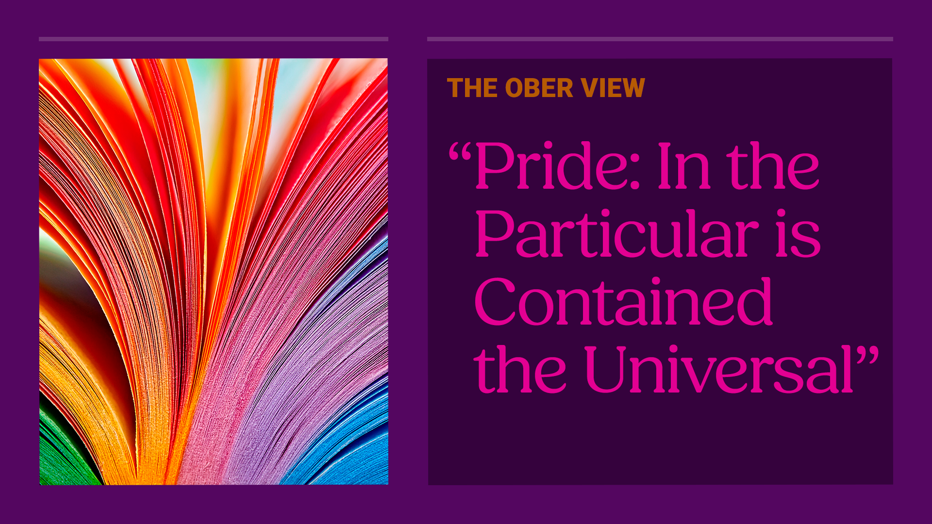 In the Particular is Contained the Universal