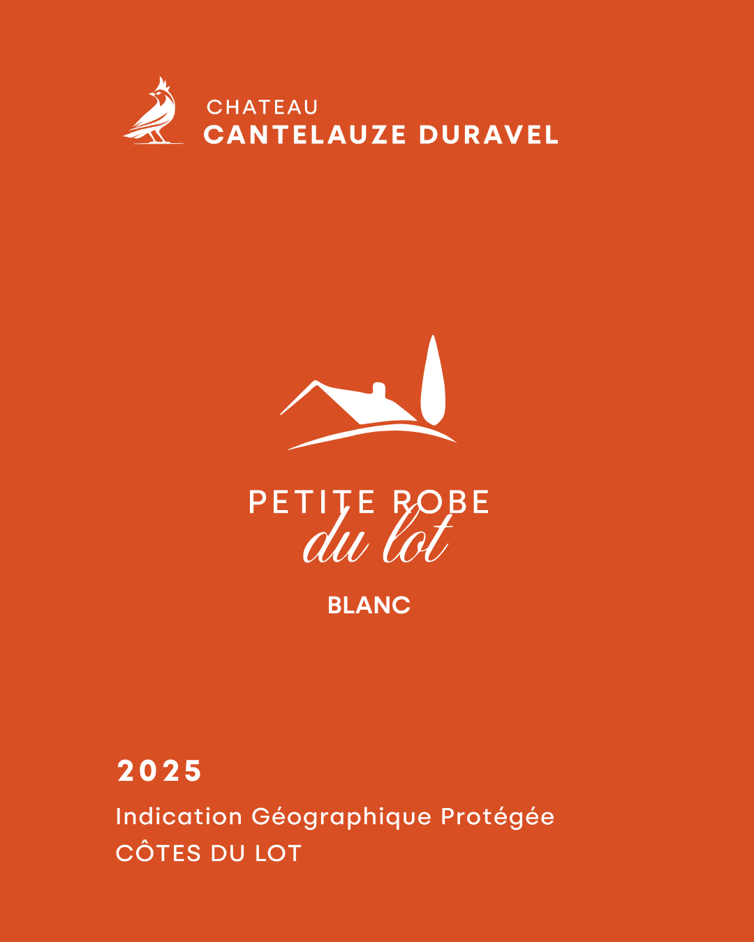 Petit Robe du Lot Blanc wine label – organic white  wine from Cahors