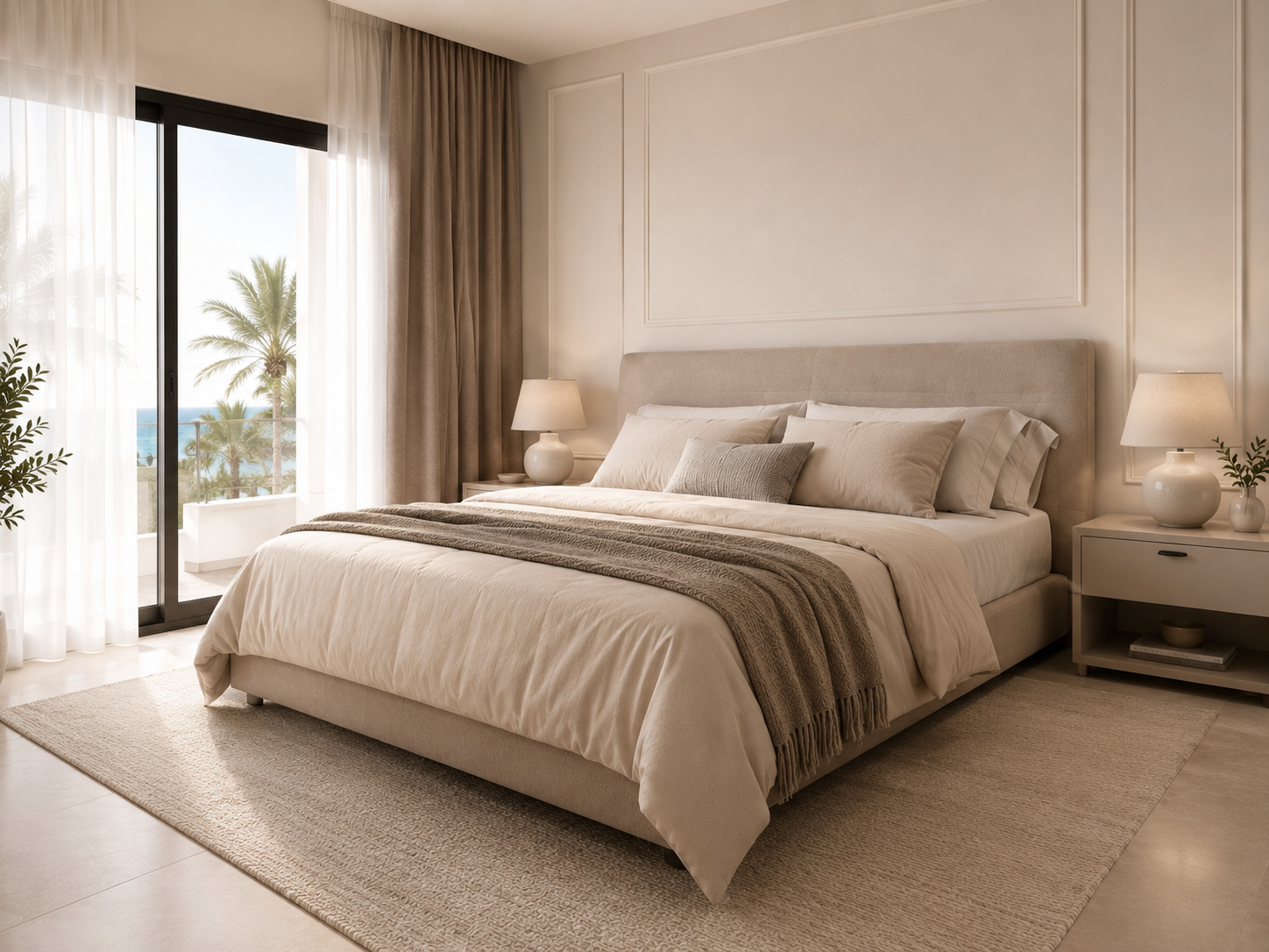 Modern apartment furniture included in a rental-ready furnishing package in North Cyprus.