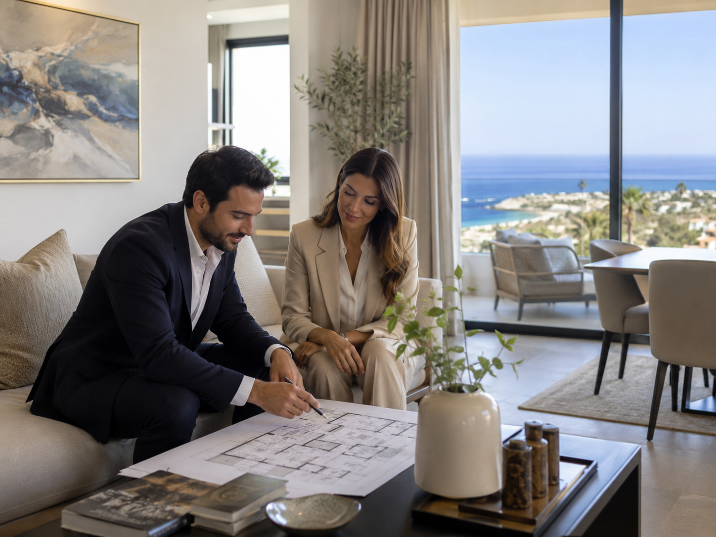 Keyvant property consultants planning handover, furnishing, and after-sales support for a modern sea-view apartment in North Cyprus.