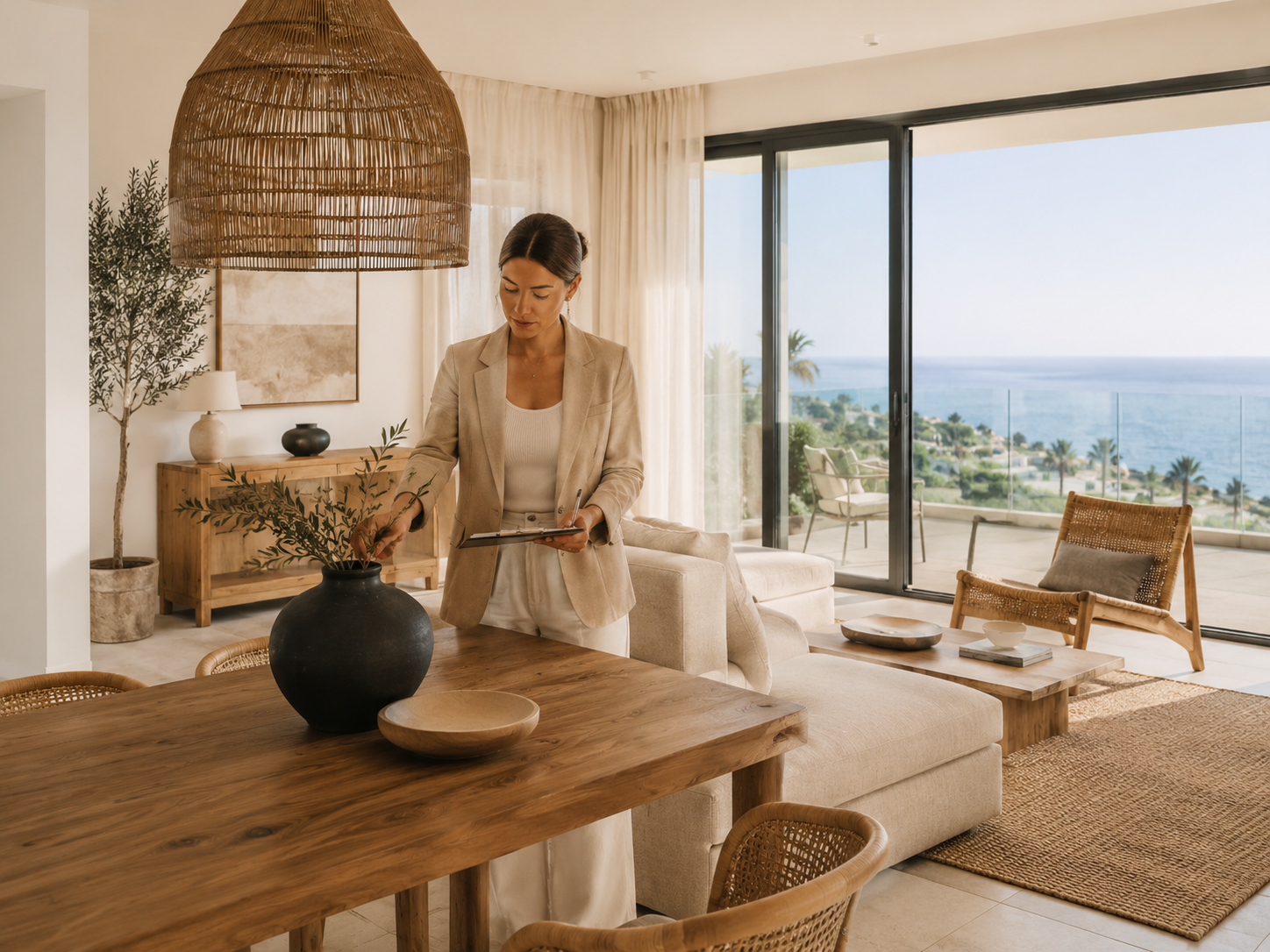 Keyvant coordinating a rental-ready apartment furnishing setup in North Cyprus.
