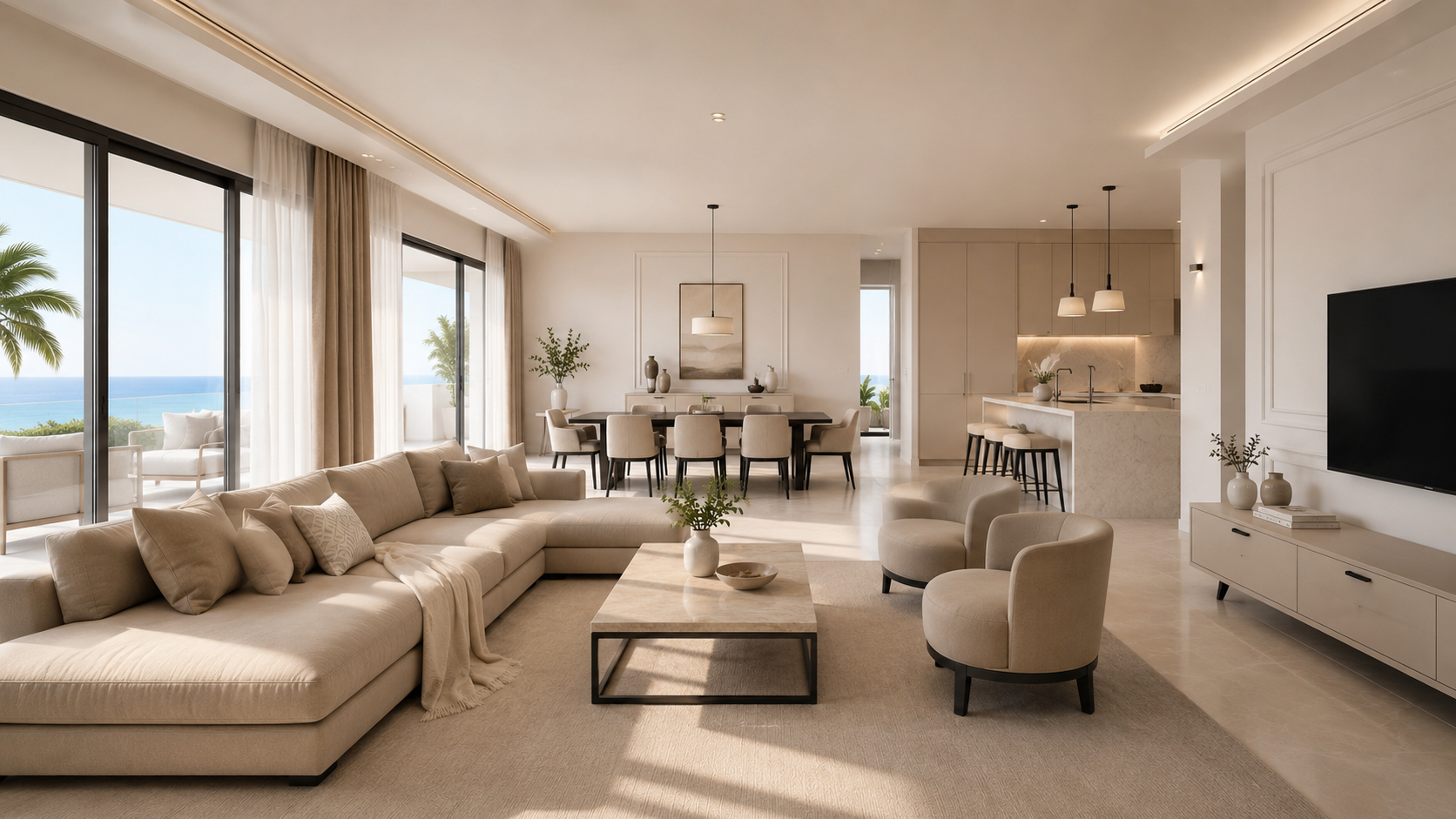 Custom furnishing package for a spacious villa or larger apartment in North Cyprus.