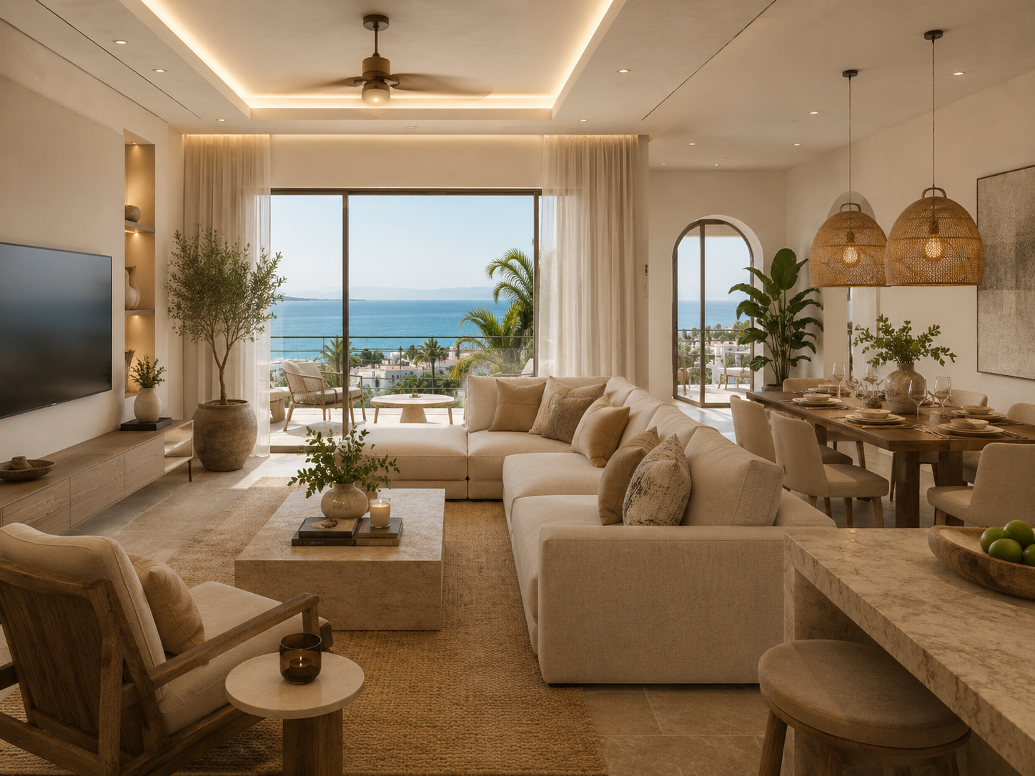 Premium furnishing package with upgraded interior design for an apartment in North Cyprus.