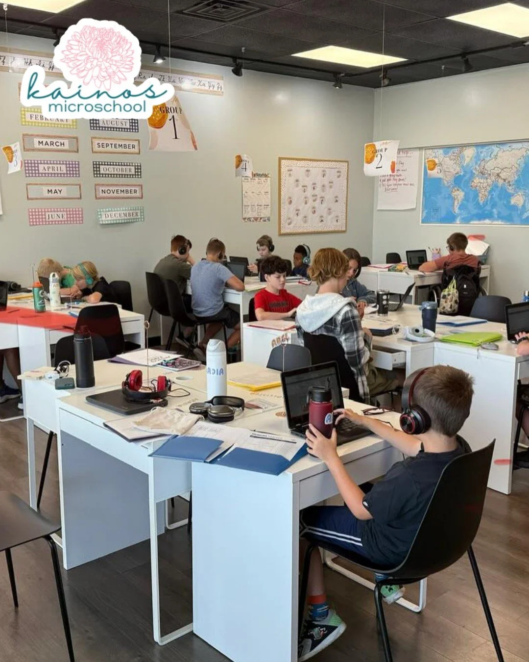 Students can learn a lot from one another.

Kainos uses multiage classrooms, creating a family-style learning environment where students can grow together while still receiving instruction and support based on their individual needs.

Have questions 