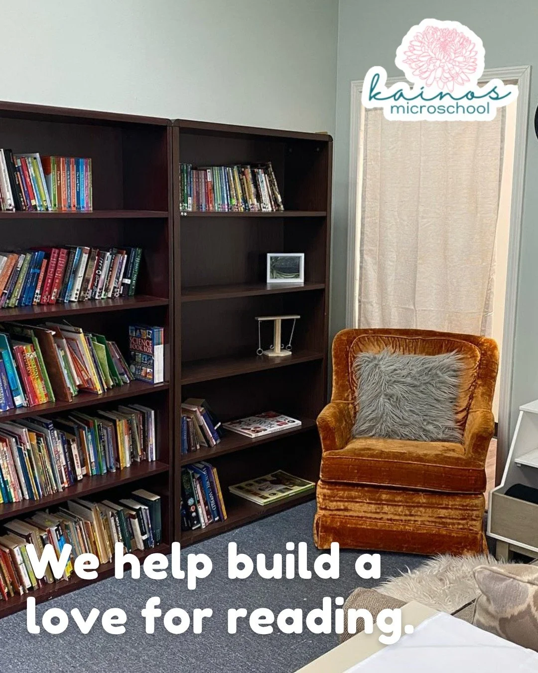 Reading opens the door to deeper thinking.

At Kainos, students engage with a blend of classic and modern literature, independent reading, literature groups, and explicit reading instruction for younger students. The goal is not just to help students