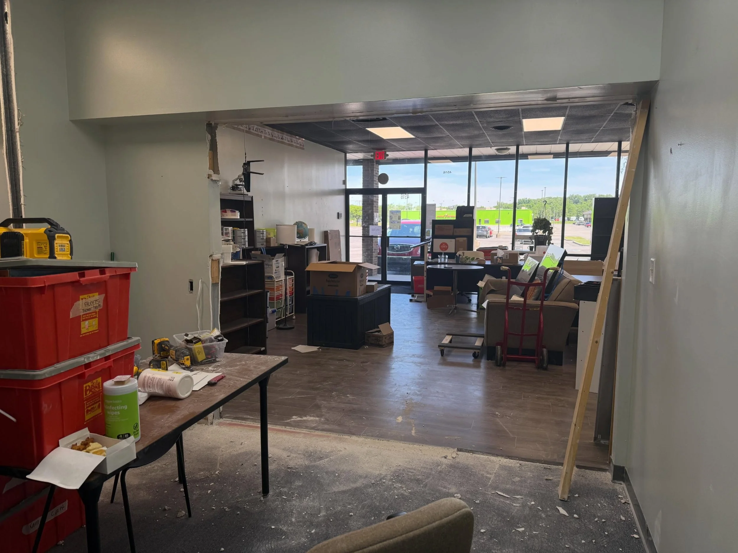 We have been busy behind the scenes making our space more useable. It&rsquo;s a mess right now, but hopefully we will feel a little less squished when we start back in August. 

We continue to actively look for a larger facility, but are preparing to