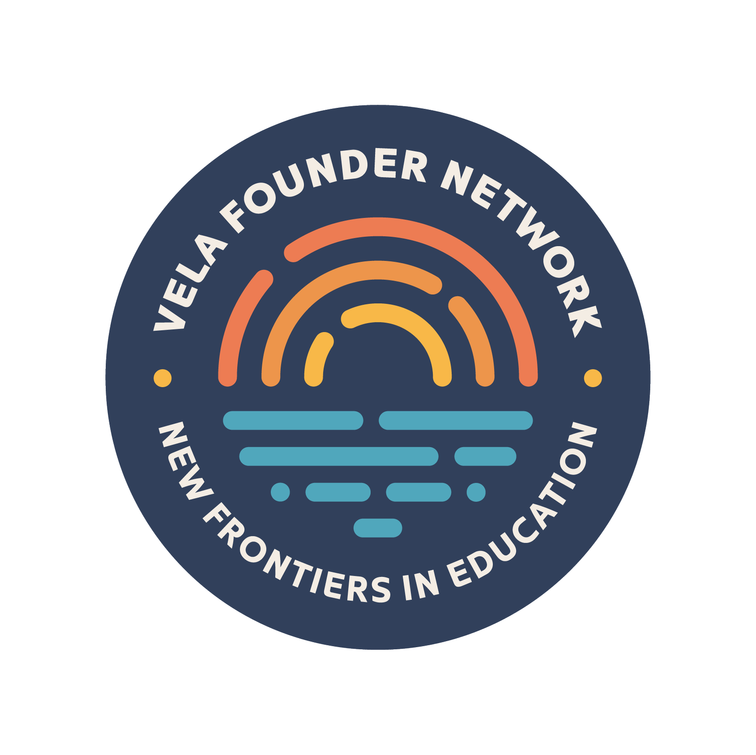 Logo for Valencia Foundation Network, with a circular design featuring stylized rainbow and water elements, and text reading 'Valencia Foundation Network' and 'New Frontiers in Education'.