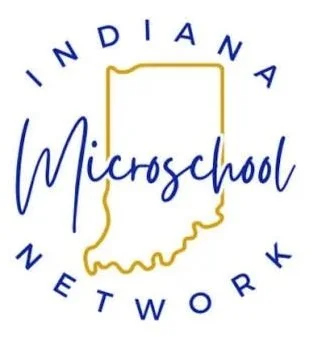 Logo of Indiana MicroSchool Network with the outline of Indiana and the words 'Indiana MicroSchool Network'