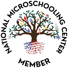 Logo of the National Microlearning Center with a tree illustration featuring colorful leaves and exposed roots.
